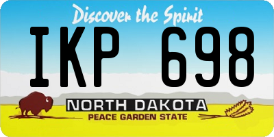 ND license plate IKP698
