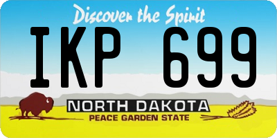 ND license plate IKP699