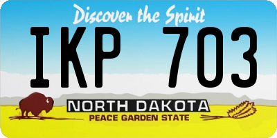 ND license plate IKP703