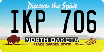 ND license plate IKP706