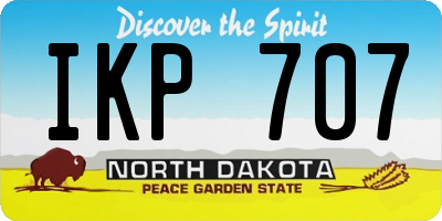 ND license plate IKP707