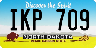 ND license plate IKP709