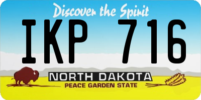 ND license plate IKP716
