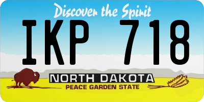 ND license plate IKP718