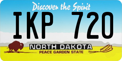 ND license plate IKP720