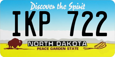 ND license plate IKP722