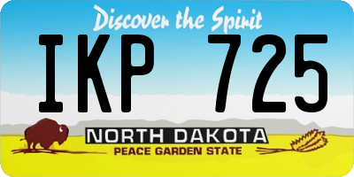 ND license plate IKP725
