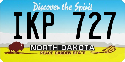 ND license plate IKP727