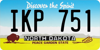 ND license plate IKP751