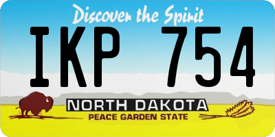 ND license plate IKP754