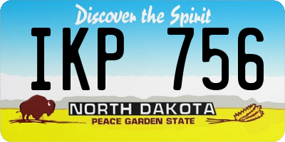 ND license plate IKP756
