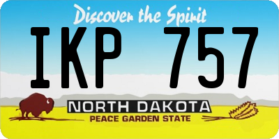 ND license plate IKP757