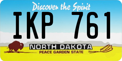 ND license plate IKP761