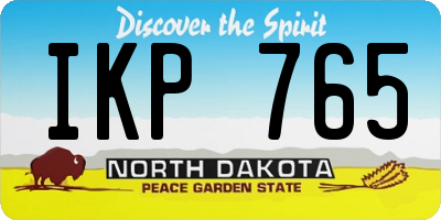 ND license plate IKP765