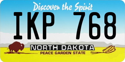 ND license plate IKP768