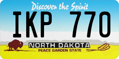ND license plate IKP770
