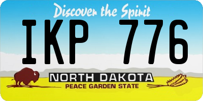 ND license plate IKP776