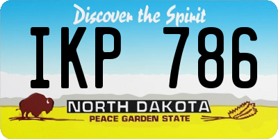 ND license plate IKP786