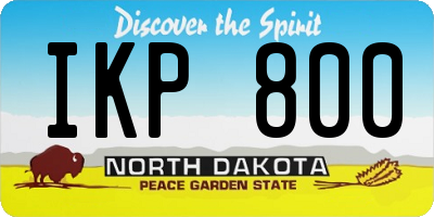 ND license plate IKP800
