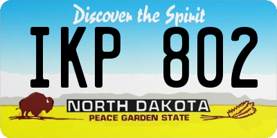 ND license plate IKP802