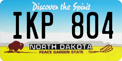 ND license plate IKP804