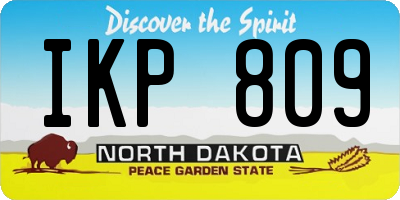 ND license plate IKP809