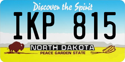 ND license plate IKP815