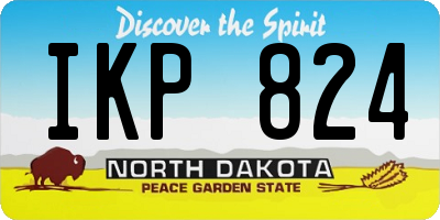 ND license plate IKP824