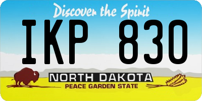 ND license plate IKP830