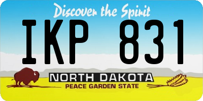 ND license plate IKP831