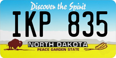 ND license plate IKP835