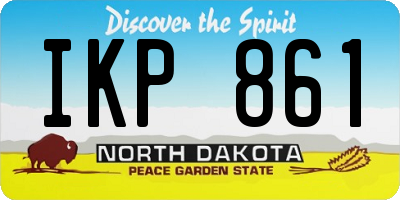 ND license plate IKP861