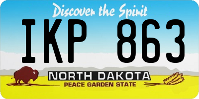 ND license plate IKP863