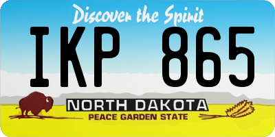 ND license plate IKP865