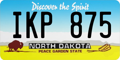 ND license plate IKP875
