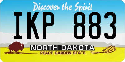 ND license plate IKP883