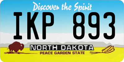 ND license plate IKP893