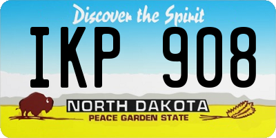 ND license plate IKP908