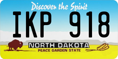 ND license plate IKP918