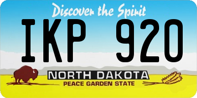 ND license plate IKP920