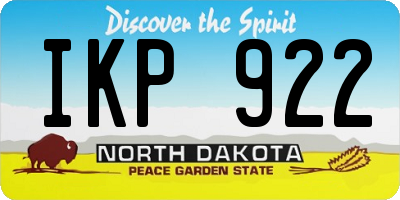 ND license plate IKP922