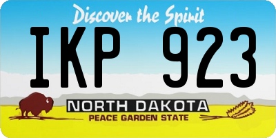 ND license plate IKP923