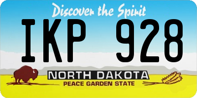 ND license plate IKP928