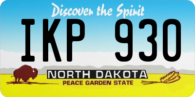 ND license plate IKP930