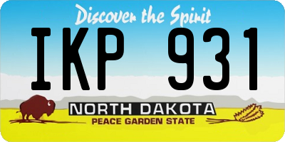 ND license plate IKP931
