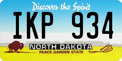 ND license plate IKP934