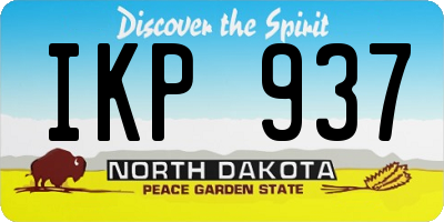 ND license plate IKP937