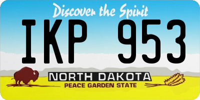 ND license plate IKP953