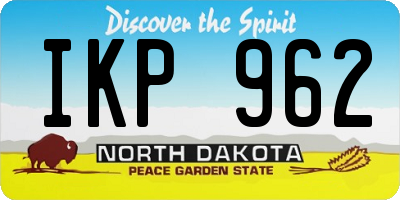 ND license plate IKP962