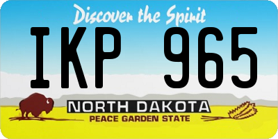 ND license plate IKP965